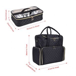 Sac à dos organisateur de vernis à ongles BSCI avec 80 flacons, double couche, grand sac de rangement pour vernis à ongles - Product Image 3