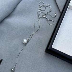 Xiaoxiangfeng Socialite Style Handbag Series 40+5 cm Freshwater Pearl <b>Pendant</b> Tempered Fairy Collarbone Chain <b>Fine</b> <b>Necklaces</b> - Product Image 2