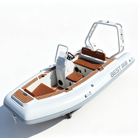 Bateau pneumatique personnalisé RIB 390 avec coque en aluminium, certifié CE, 13 pieds (3,9 m), robuste, pour les sports nautiques et les loisirs en famille