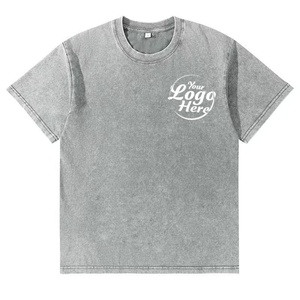 Camiseta de Algodón Grueso de 230g al Mejor Precio, Estilo Vintage Lavado, Camiseta Casual de Manga Corta para Hombre - Product Image 4