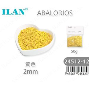Perline Gialle Ilan da 2mm, 50g per Creazione di Gioielli - Product Image 1