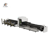 Máquina de corte láser de fibra CNC de 12KW con mandril de 650mm, biselado 3D, soporte DWG, software de anidamiento de tubos y refrigeración por agua