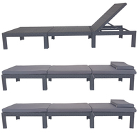 Chaise longue de jardin en rotin pour l'extérieur