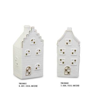 Nuevo diseño personalizado de porcelana blanca iluminada CASA DE Navidad para el hogar - Product Image 3