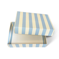 Boîte en carton de qualité supérieure avec couvercle et base pliables rapidement, impression et taille personnalisées pour l'emballage de costumes, solution de vente en gros