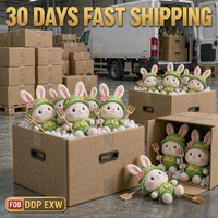 Jouets en peluche personnalisés Lapin Jardinier OEM ODM, Poupée en peluche Arrosoir et Pot de fleurs, Vente en gros