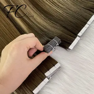 Groothandel Dubbel Getekende Remy Hair Extensions Tape In Leverancier Maagdelijke Bot Rechte Natuurlijke Menselijke Tape Haarverlenging