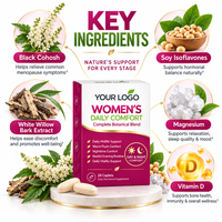 Complément alimentaire à base de plantes pour femmes, formule personnalisée, en gélules, à marque privée OEM, pour une nutrition quotidienne, vente en gros directe usine