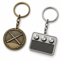 Porte-clés en métal personnalisé de qualité supérieure avec emblème musical sportif, logo sur mesure, vente en gros directe d'usine, cadeau, fabricant OEM ODM