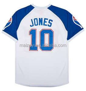 งานเย็บคุณภาพดีที่สุดแบบสั่งทำ # เสื้อเบสบอลย้อนยุคแบบหนาของทีมจอนส์อเมริกันหมายเลข 10 - Product Image 6