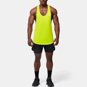 High Quality Custom Men's <b>Running</b> <b>Singlets</b> Breathable Knitted Tank Top in Jersey Manufacture Plus Size Athletic Casual Style - Product Image 6
