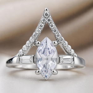 Anello ovale triangolare, design classico, accessori di moda per l'uso quotidiano - Product Image 4