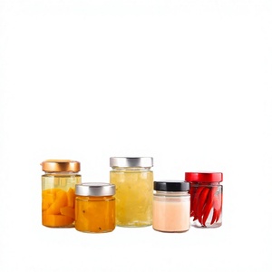 High Quality 212ml Clear Straight Round <b>Glass</b> Storage <b>Jar</b> <b>with</b> Metal <b>Lid</b> ONO Brand/ - Product Image 4