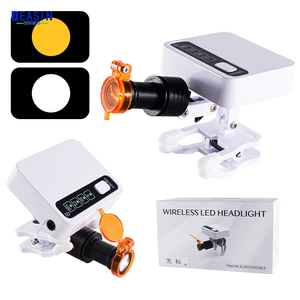 Lampe frontale dentaire 5W sans fil avec 2 batteries rechargeables, filtre jaune réglable pour loupe, laboratoire, loupe médicale - Product Image 1