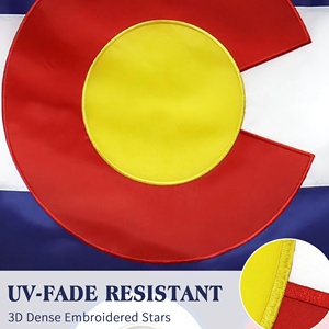 Envío Rápido, Bandera del Estado de Colorado, EE. UU., 3x5 Pies, Bordada y Cosida, Lona de Nailon 210D, Cabezal de Lona, Ojales de Latón, Resistente a la Intemperie - Product Image 2