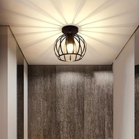 Plafonnier LED moderne en fer forgé doré pour hall d'entrée, petit luminaire d'intérieur, lampes de plafond pour la maison