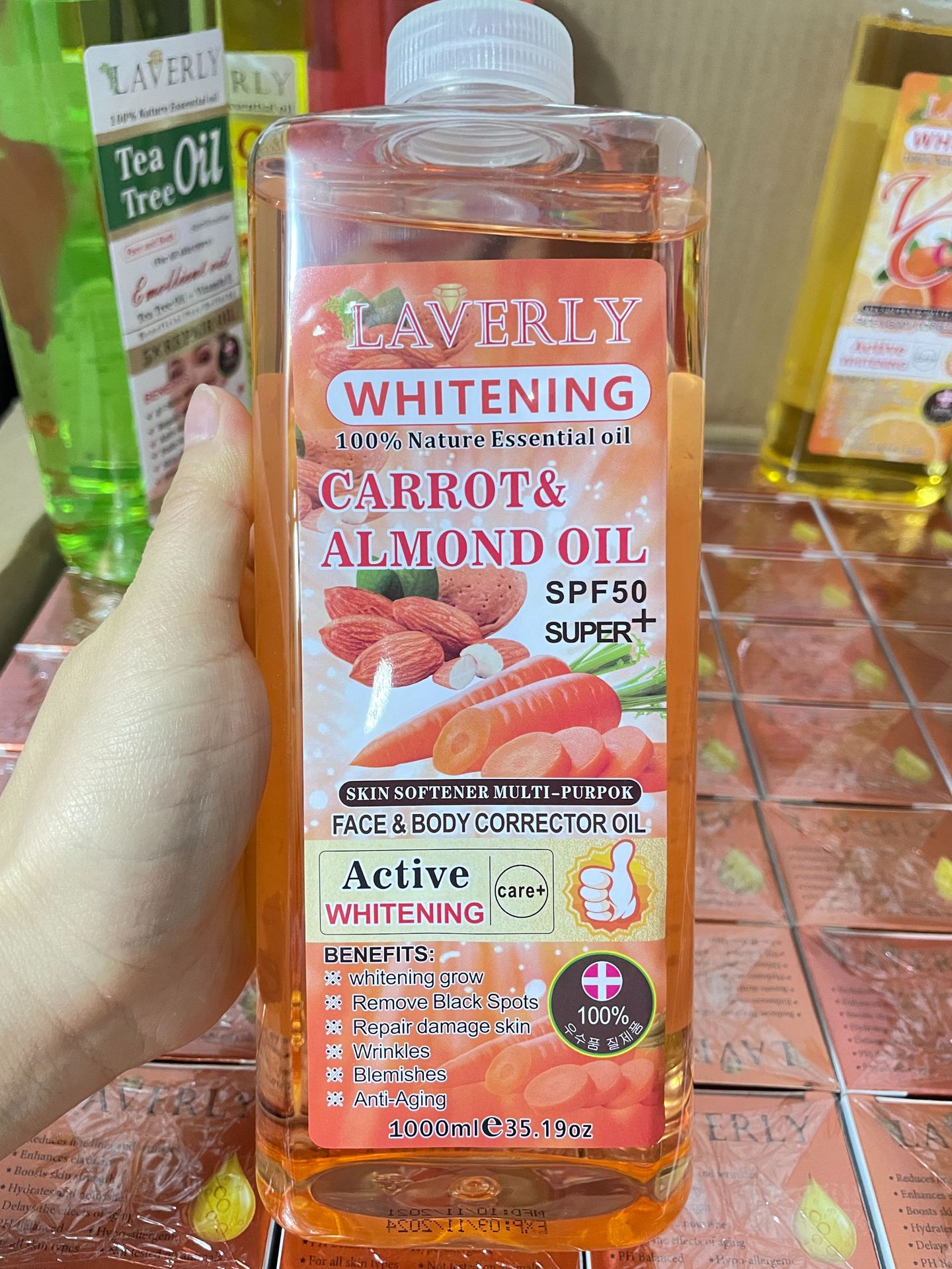 1000 ml d'huile de carotte et d'amande