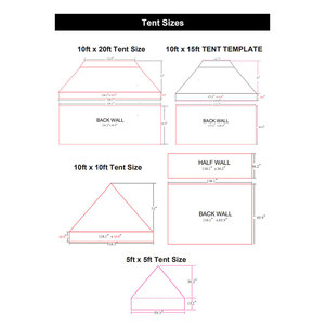 Tienda emergente para exteriores 10x10 con ventana de PVC transparente Pantalla improvisada Gazebo de yurta con pesas para uso en interiores - Product Image 4