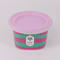 Aliments préparés imprimés IML personnalisés Conserve les noix Snack Bowl Melody Bento chauffé au micro-ondes Boîte en plastique PP avec couvercle