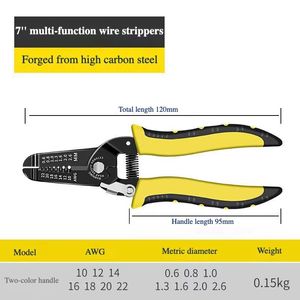 Pince à dénuder et à sertir manuelle multifonction pour électricien, en acier au chrome-vanadium, avec logo personnalisé et petit biseau - Product Image 4