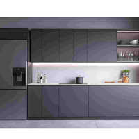 Meuble de cuisine multifonctionnel sur mesure avec évier intégré, panneau sans formaldéhyde, cloison personnalisée