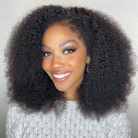 Perruque Courte Bob Ondulée Frisée Pas Chère en Cheveux Humains, Dentelle Transparente HD Complète, Sans Colle, Cheveux Vierges Indiens pour Femmes Noires