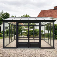 Aluminium-Französische Außentüren für Häuser, Eingangstüren mit Glas, Maximale Wärmedämmung, Optimale Belüftung, für Garten und Villen