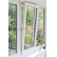Fenêtre à battant en PVC/UPVC Fenêtre inclinable et tournante en vinyle blanc avec double vitrage à vendre