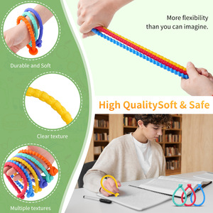 Juguetes Antiestrés, Tira Sensorial Creativa de Silicona, Juguete de Descompresión de Textura Suave, Juguete de Reducción de Presión Ajustable - Product Image 3