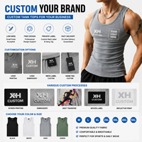 Débardeur en tricot gris sans manches pour homme XH CUSTOM, col rond, coupe ajustée, respirant, vêtement décontracté