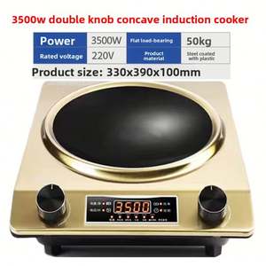 Table <span class=keywords><strong>de</strong></span> cuisson à <span class=keywords><strong>induction</strong></span> électrique professionnelle 5000W, super puissante, <span class=keywords><strong>pour</strong></span> hôtel et restaurant, à brûleur unique, avec panneau en verre étanche et fonctionnement automatique - Product Image 6