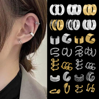 Vente en gros Nouveauté 2023 Manchette d'oreille design feuilles d'or sans perçage, clips d'oreille, fausse boucle d'oreille cartilage, bijoux pour femmes et hommes