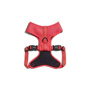 Neon Coral Adjustable Mesh Harness For Dogs With Reflective Strips And Secure Buckles - Product Image 2