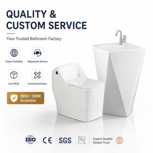 Factory Direct Modern Colorful Large Diameter Square Ceramic One-Piece <b>Floor</b> Mounted Toilet for Home & Hotel Bathrooms - Product Image 2