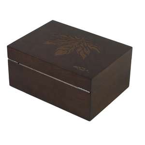 Boîte à cigares de voyage en bois laqué sur mesure de luxe DS, fabriquée à la main, avec serrure à code et logo gravé au laser - Product Image 4