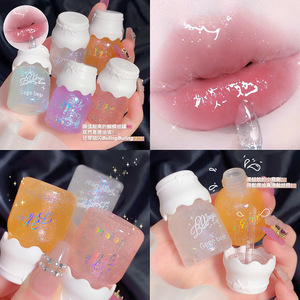 Gege Bear Lip Gloss Vegan Laris Manis, Tahan Lama, Transparan, Mengkilap, Efek Mengembangkan Bibir, Mineral, Label Kustom - Product Image 6