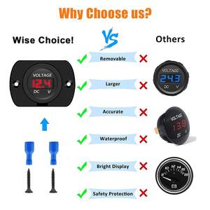 Цифровой Вольтметр для автомобильного аккумулятора, 12 В, 24 В - Product Image 4