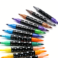 Ensemble de marqueurs artistiques NANMU MK-04, grand volume d'encre, pointe souple, couleur acrylique, boîte en plastique empilable, pour dessin à l'école primaire, pour enfants