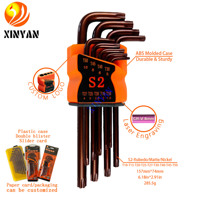XINYAN S2MZ-XY-102 9PC S2 Metric L-Torx Key Set T10-T50 Set Kunci Torx untuk Perakitan Otomotif/Sepeda Mesin OEM/ODM Garansi 3 Tahun