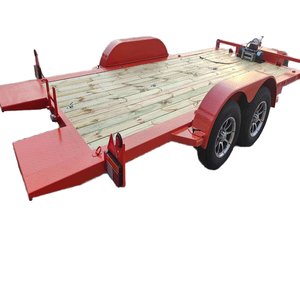 Remolque de coche de carga hidráulica con remolque de coche de cubierta de madera a la venta - Product Image 1