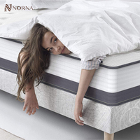 Matelas Confort Camel Double Lit Doux Haute Résilience Polyuréthane Anti-Douleur 7 Zones Ressorts Ensachés