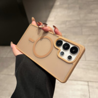 Funda Magnética Delgada Antigolpes para Samsung S23 S24 S25 S26 Ultra, Carcasa Trasera Mate Translúcida con Imán para Samsung A56