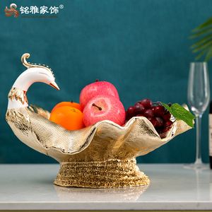 Moderna Statua di Pavone in Resina Dorata di Lusso con Vassoio <span class=keywords><strong>per</strong></span> Frutta Secca, Ornamento da Tavolo <span class=keywords><strong>per</strong></span> Decorazione <span class=keywords><strong>Casa</strong></span> - Product Image 6