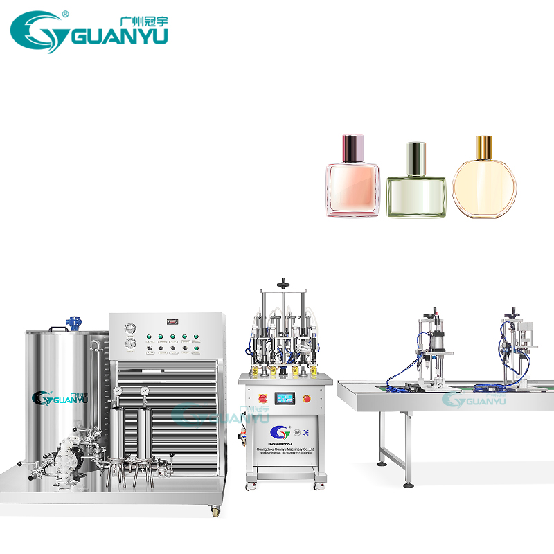 Perfume Production Line 10ml 25ml 50ml Perfume Filling Crimping Capping Locking Machine Flavor Manufacturing Equipment