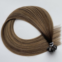 Extensions de cheveux lisses et soyeux, extensions de cheveux humains à cuticules intactes, pointe en K