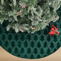 Jupes de Noël de luxe LINGKAI 78CM/90CM/120CM avec broderie d'arbre de Noël, jupe de Noël pour les fêtes