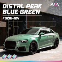 Film de protection de carrosserie KUCAI en PET bleu-vert Distal Peak, 1,52*17m, haute qualité, film changeant de couleur pour carrosserie de voiture, PPF couleur PET