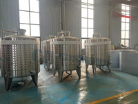 Équipement de vinerie en acier inoxydable 3000l 5000l 10000L, machines, cuves de fermentation du vin, chemise de refroidissement