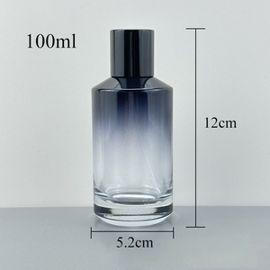 Botellas <span class=keywords><strong>de</strong></span> Vidrio Redondas Negras y Azules Personalizadas para Perfume Masculino, Botellas <span class=keywords><strong>de</strong></span> Vidrio para <span class=keywords><strong>Colonia</strong></span> <span class=keywords><strong>de</strong></span> 30 ml, 50 ml y 100 ml - Product Image 2