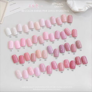Esmalte de Uñas en Gel UV de Diseño OEM, 48 Colores, Set de Gel Suave Blanqueador con Brillo Fino, Color Rosa Ciruela Sólido, para Fototerapia en Salón - Product Image 5